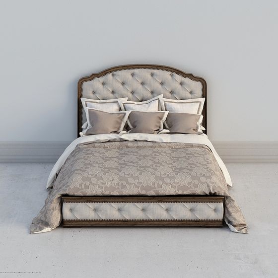 Retro Style Bed 3D model for Creative Projects