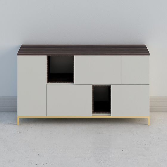 Stylish Minimalist Storage Cabinet 3D model