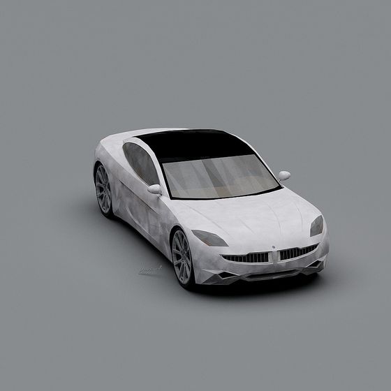 Futuristic Low-Poly Sports Car 3D model