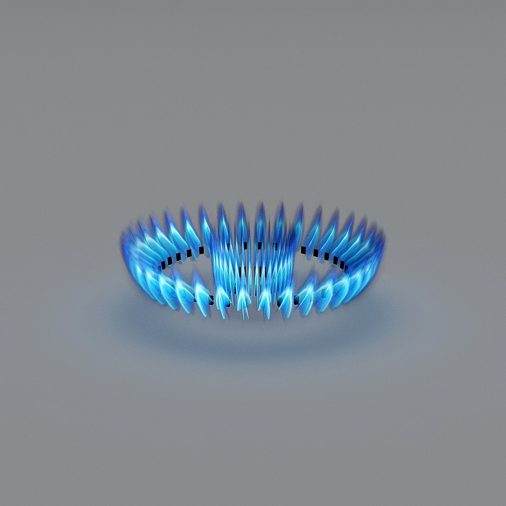 Blue Flame Ring 3D model
