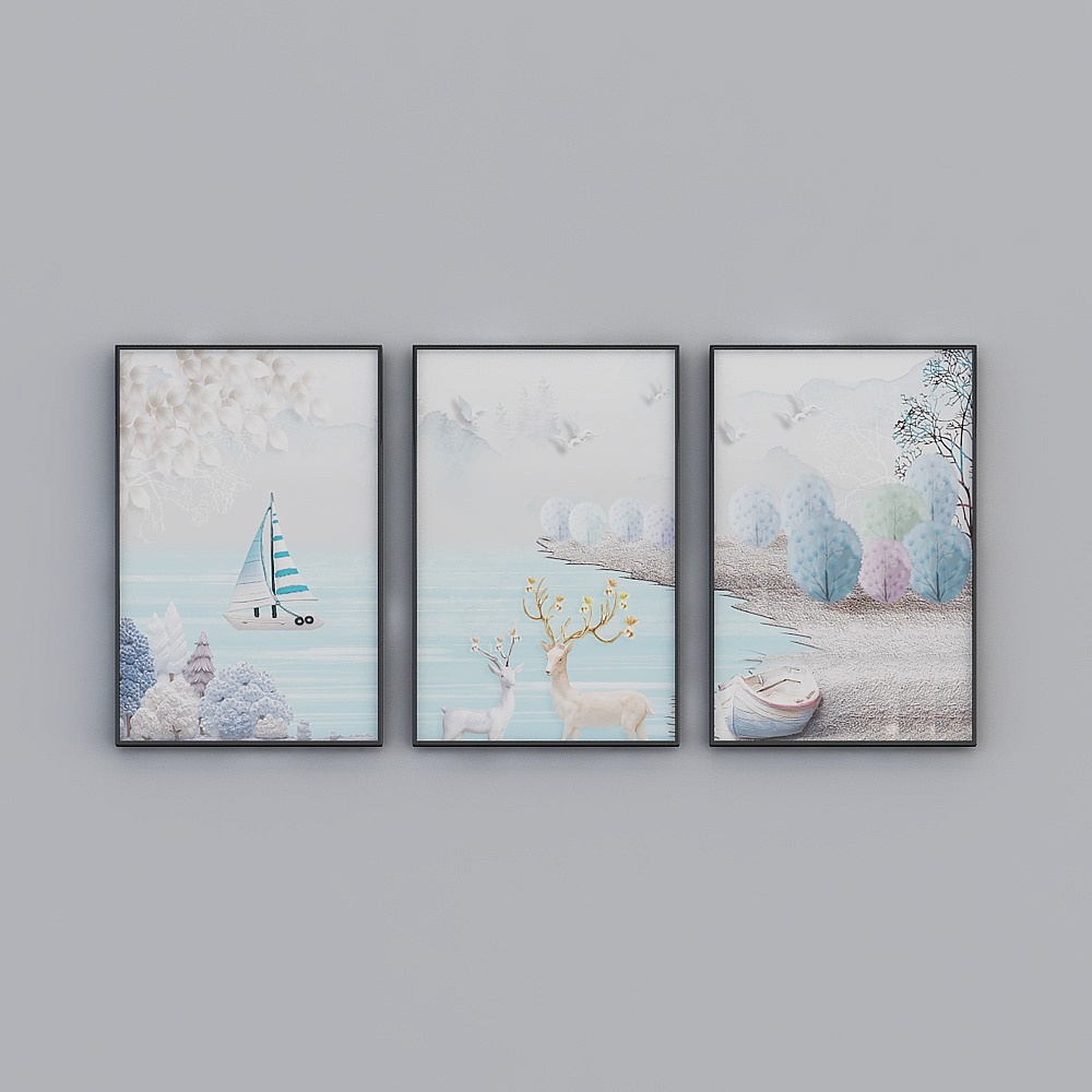 Splendido Quadro - Moderno Semplice -L-15979-1-2-3-Quadro Decorativo Paesaggistico