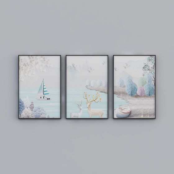 Splendido Quadro - Moderno Semplice -L-15979-1-2-3-Quadro Decorativo Paesaggistico