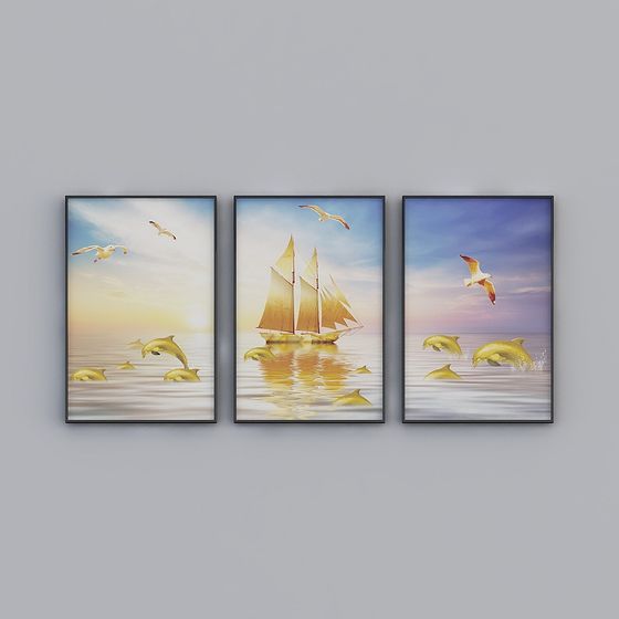 光輝的精美畫作 - 簡約現代-C-23668-1-2-3-風景裝飾畫