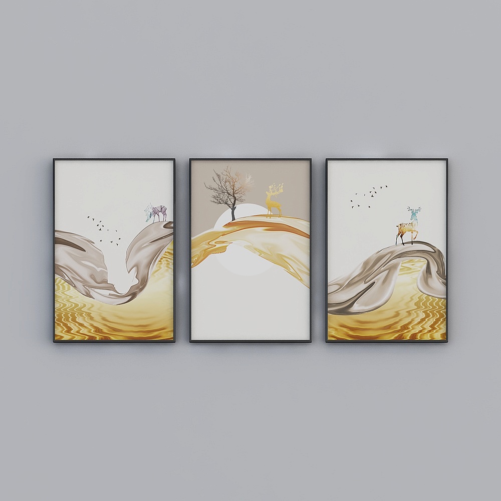 Splendidi Quadri - Moderno Semplice - L-21289-21290-21291 - Quadri Decorativi con Motivo Astratto