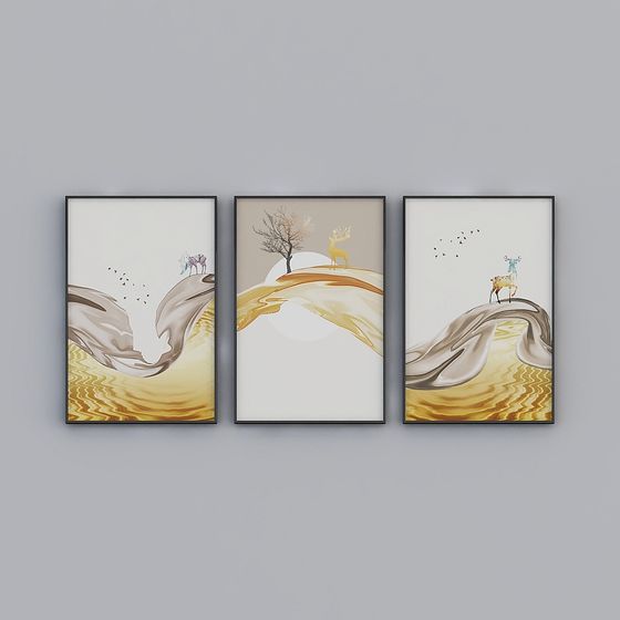 Splendidi Quadri - Moderno Semplice - L-21289-21290-21291 - Quadri Decorativi con Motivo Astratto