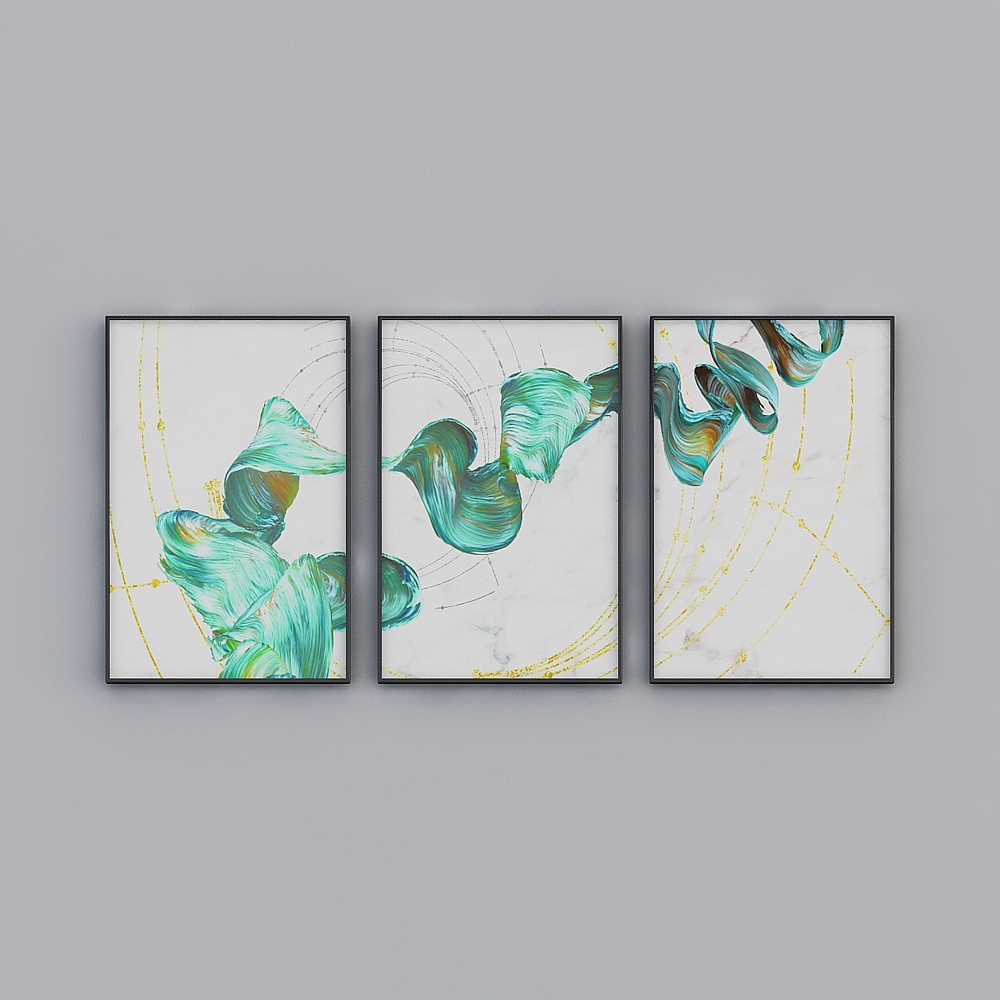 Splendidi Quadri - Moderno Semplice - L-12723-1-2-3- Quadri Decorativi con Motivo Astratto