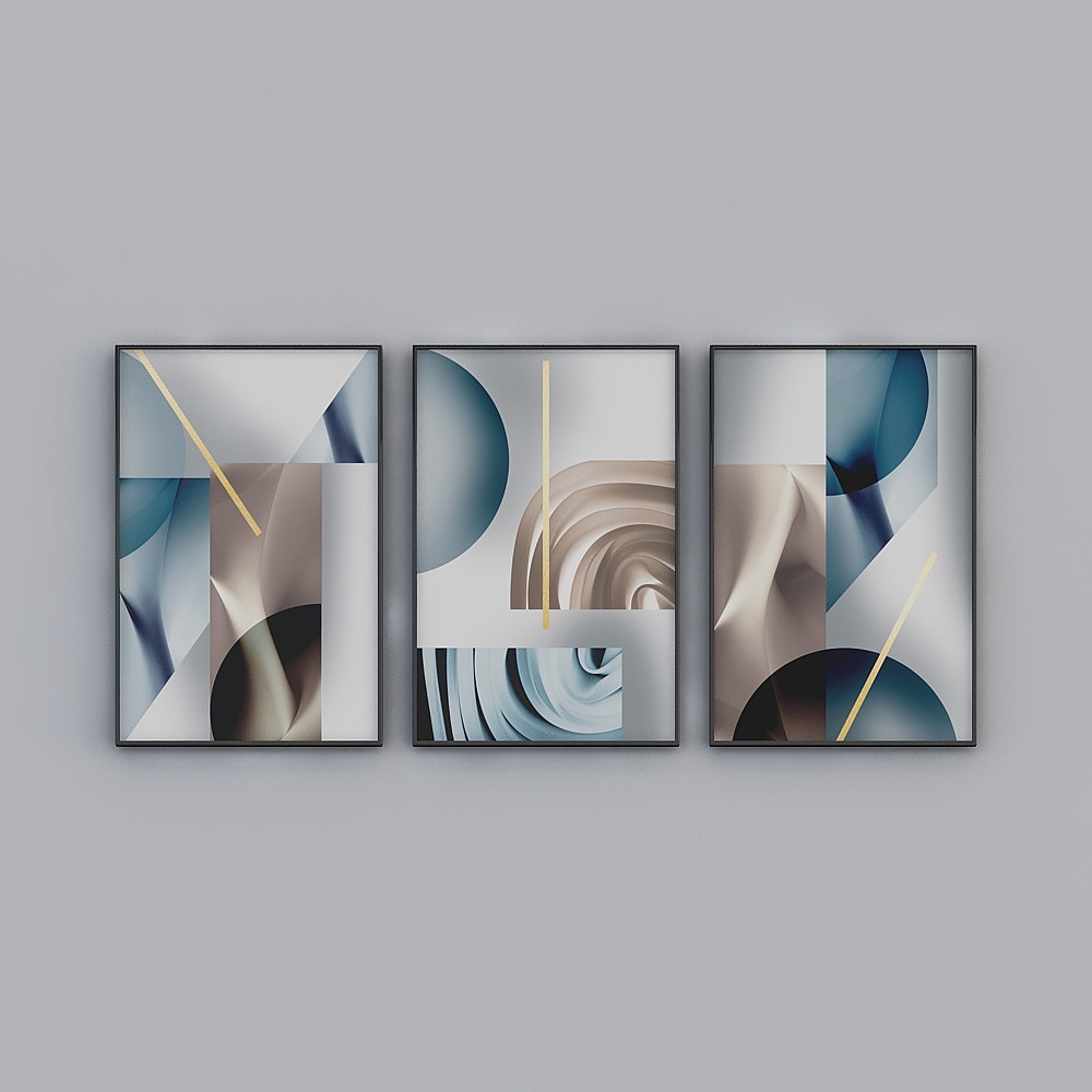 Abstract Frame 3D model for Modern Art