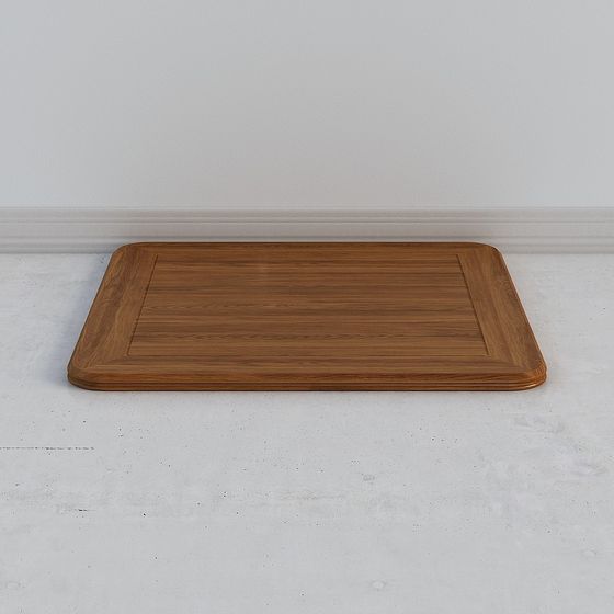 Stylish Low-Polygon Wooden Tray 3D model
