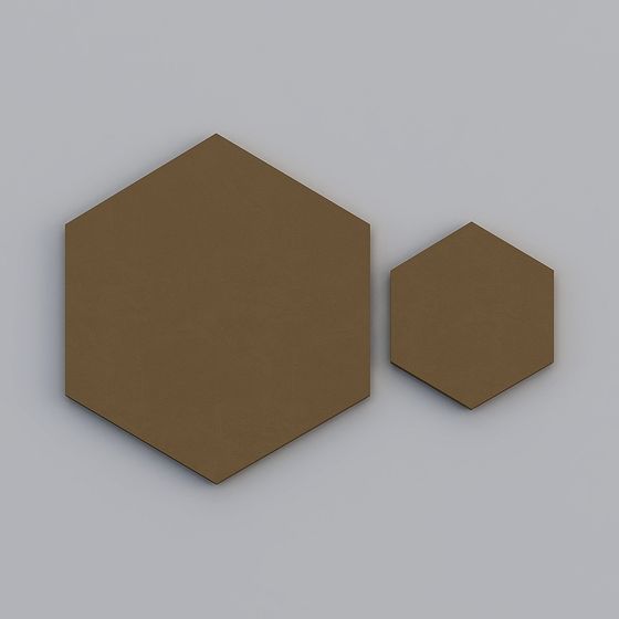 Stylish Geometric Hexagon 3D model for Modern Design