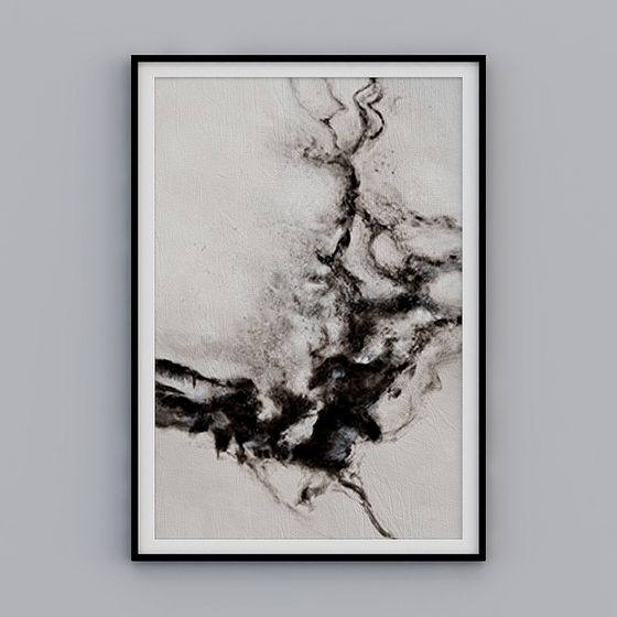 Ink Rhythm Abstract 3D Model