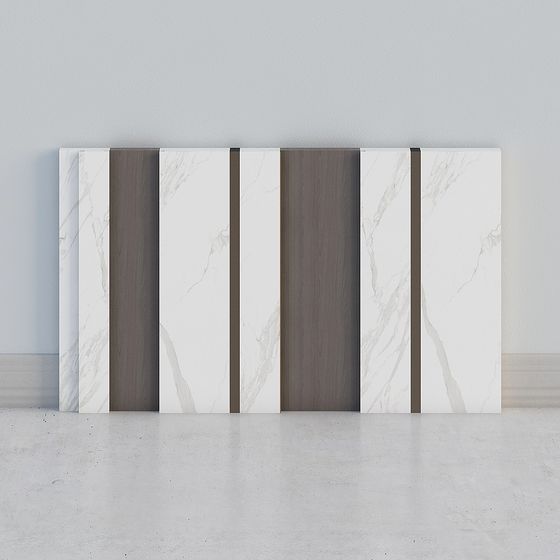 Marble & Wood Panel 3D model