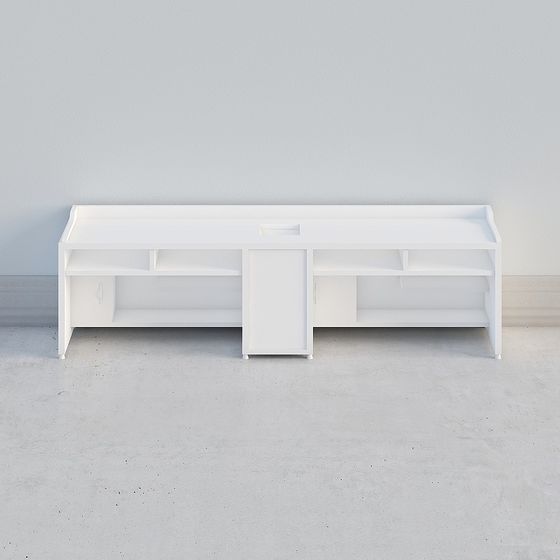 Spacious Earth Tone Student Lab Table 3D Model for Learning Spaces