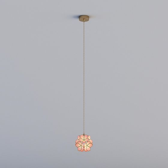 Floral Bloom Pendant 3D model
