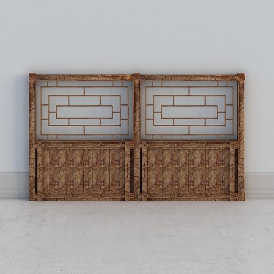 Low-Poly Vintage-Modern 3D Model with Glass Windows