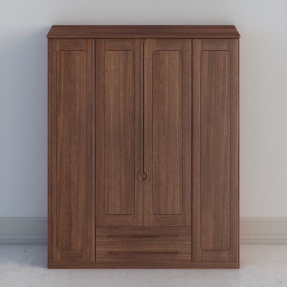 Elegant Modern Wardrobe 3D model for Stylish Interiors