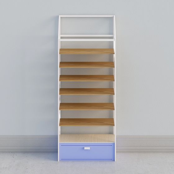 Modern Minimalist Bookshelf 3D model