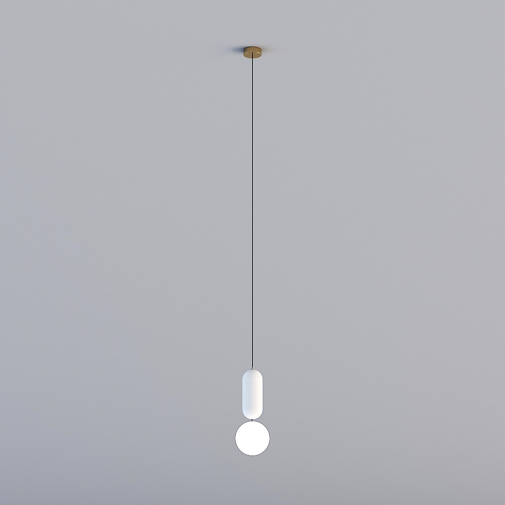 3D lights are all XJDS - Nordic post-modern light luxury restaurant bedroom study creative bedside chandelier - MD347-D150-white