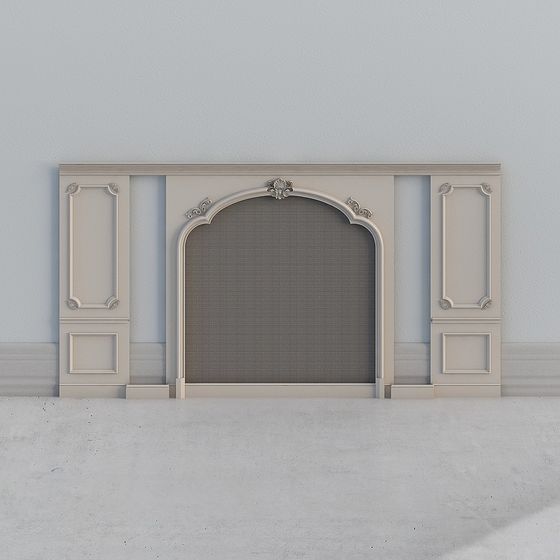 Vintage Arch Door 3D model
