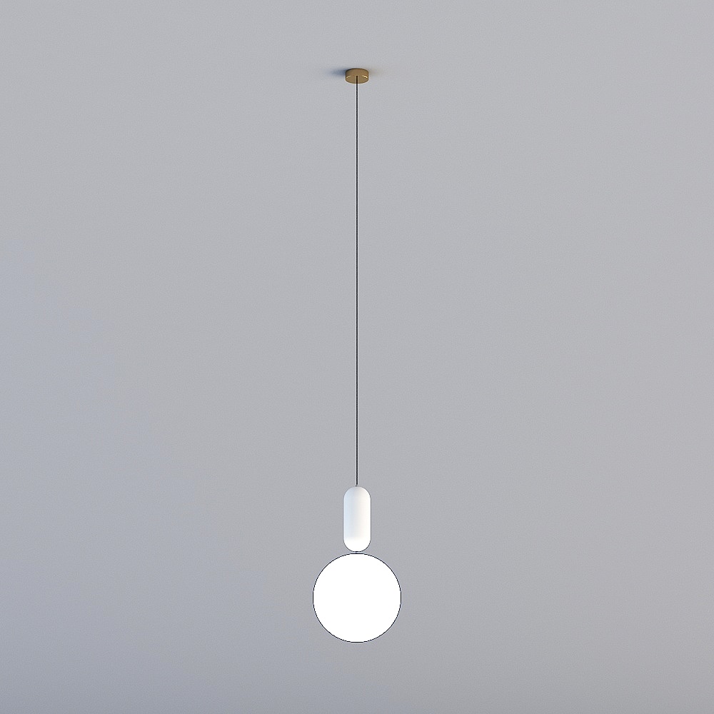 3D lights are all XJDS - Nordic post-modern light luxury restaurant bedroom study creative bedside chandelier - MD347-D300-white