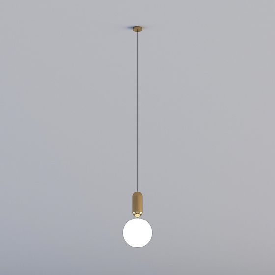 Modern Minimalist 3D Pendant Lamp Model