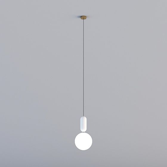 Elegant Low-Poly Chandelier 3D model