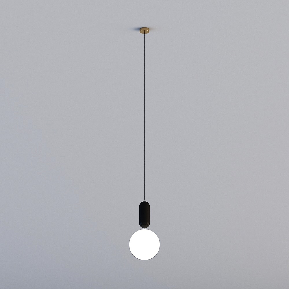 3D lights are all XJDS - Nordic post-modern luxury restaurant bedroom bedroom creative bedside chandelier - MD347-D250-black