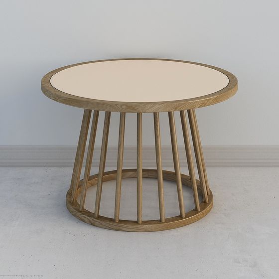 Low-Poly Round Table 3D Model Design
