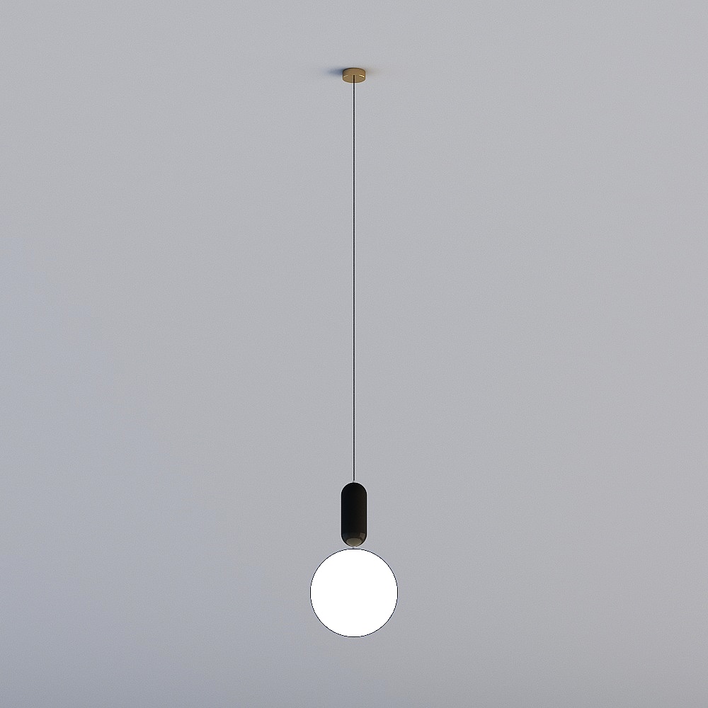 3D lights are all XJDS - Nordic post-modern luxury restaurant bedroom study creative bedside chandelier - MD347-D300-black