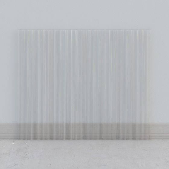 Transparent Ribbed Wall 3D model