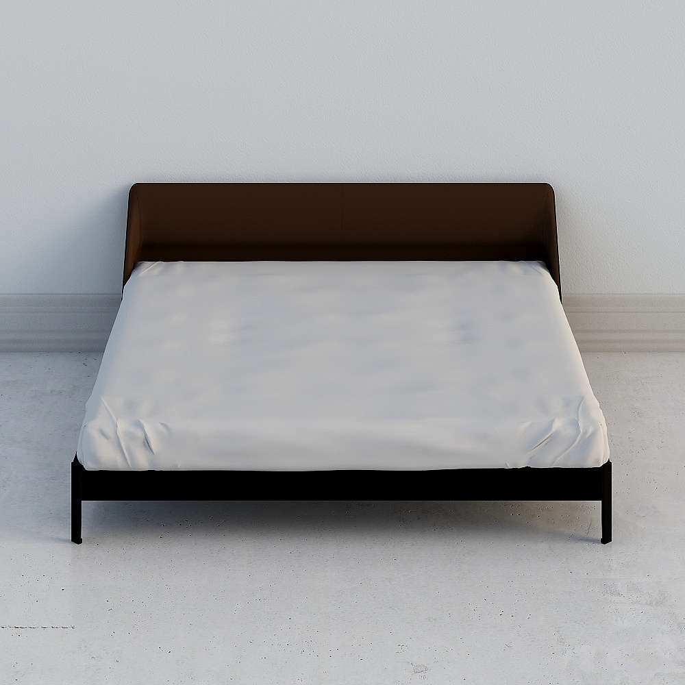 Modern Low-Poly Bed Frame 3D model