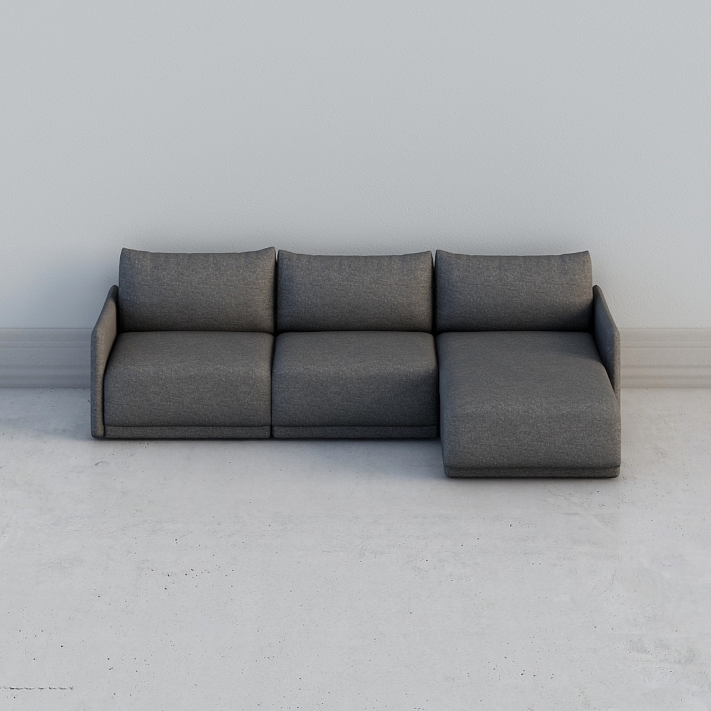 "Hansen- Гостиная _M206_ Диван (Углы, Вентиляторные подлокотники) - Классический серый"