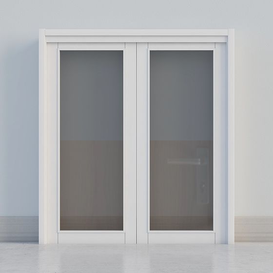 Modern Glass Sliding Door 3D model