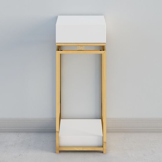 Golden Elegance Side Table 3D model