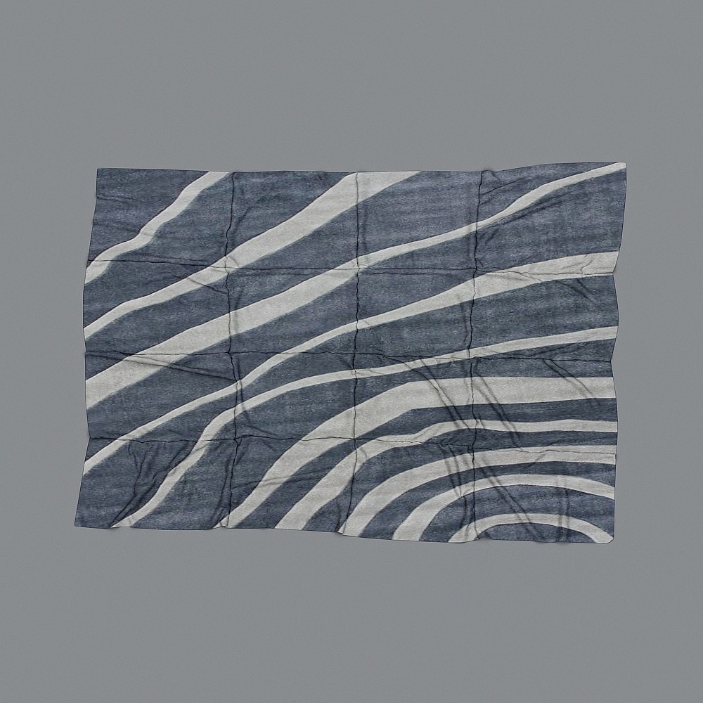 파란색 줄무늬 카펫