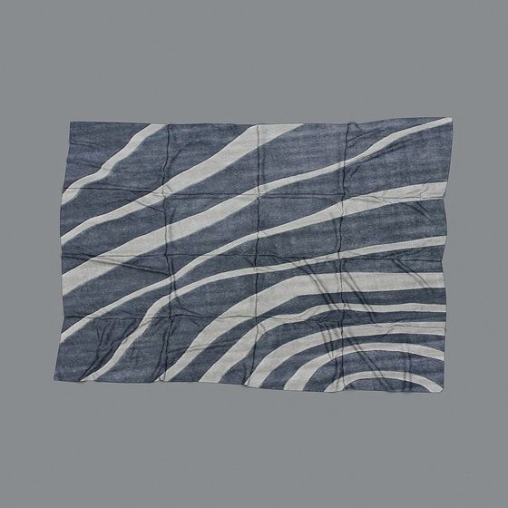 파란색 줄무늬 카펫