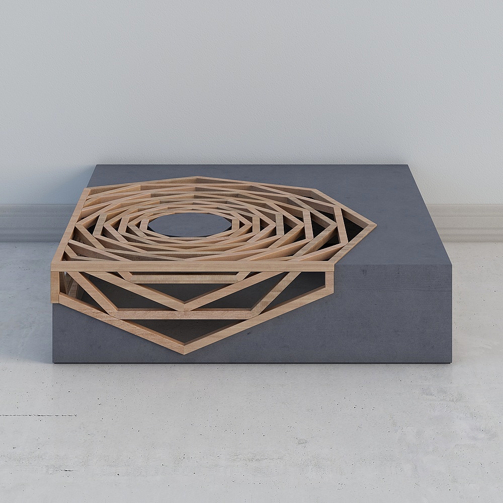 Unique Low-Poly Geometric 3D Model