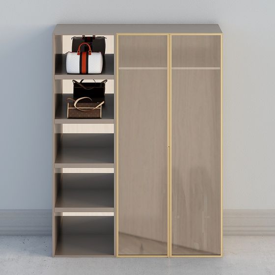 Modern Minimalist Wardrobe 3D model