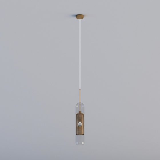 Elegant Minimalist Chandelier 3D model