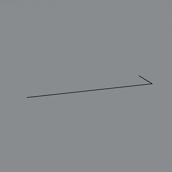 Minimalist Black Arrow 3D Model for Exploration