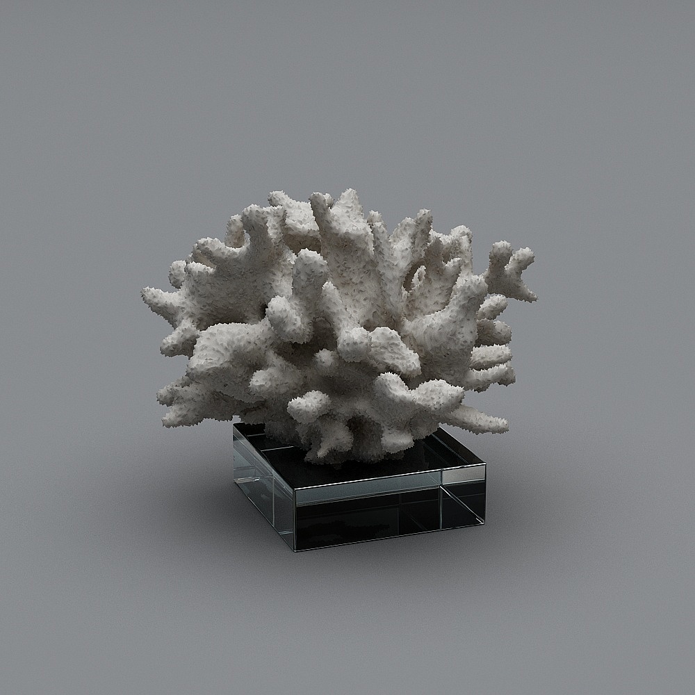 Vibrant Coral Reef 3D model for Creative Projects