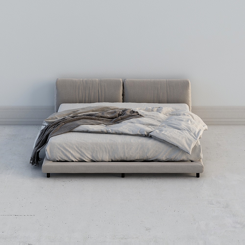 Modern Minimalist 3D Bed Model
