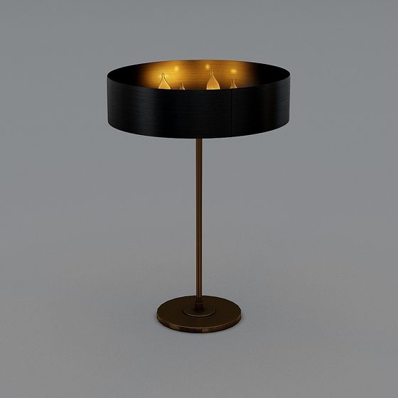 Elegant 3D Model Table Lamp for Modern Aesthetics
