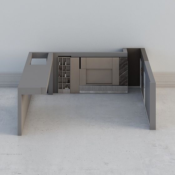 Urban Corner Studio 3D model - Low Poly Design