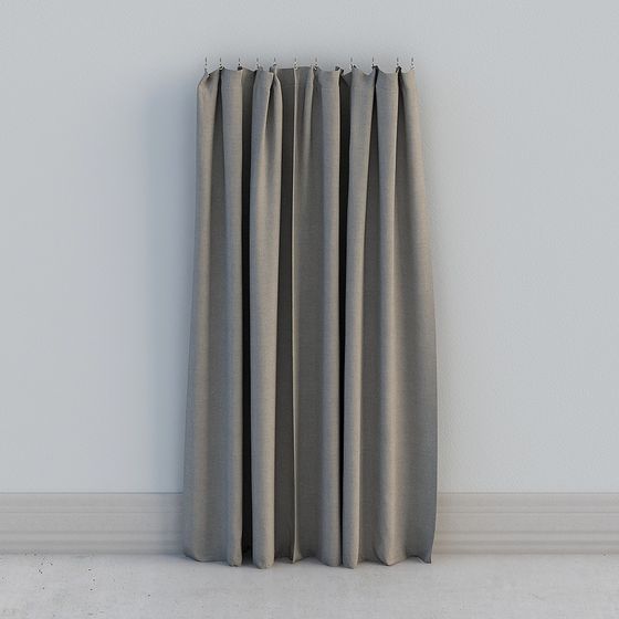 Elegant Gray Drapery 3D model