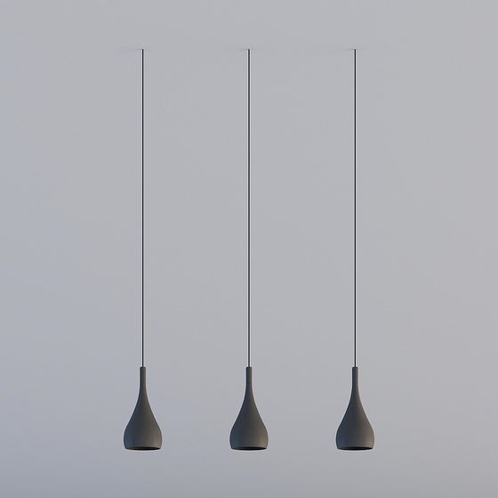 Modern Pendant Light 3D Model – Droplet Design
