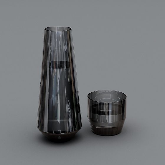 Smoky Glassware Set 3D model