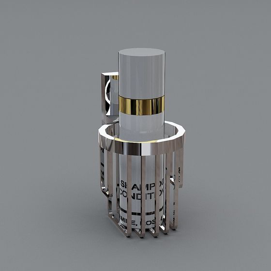 High-Detail Shampoo Bottle 3D model