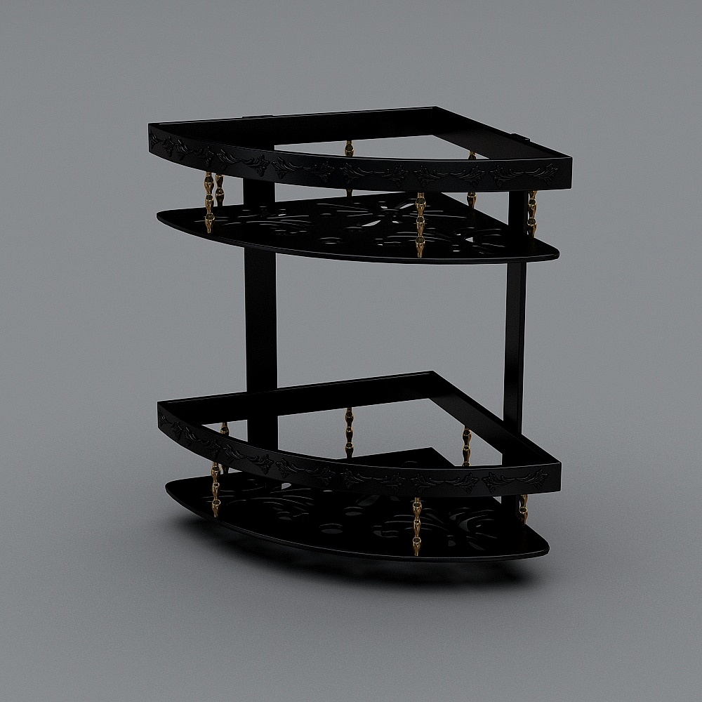 Elegant Corner Shelf 3D model