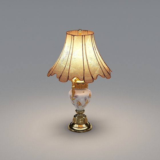 Elegant Vintage-Modern Table Lamp 3D model