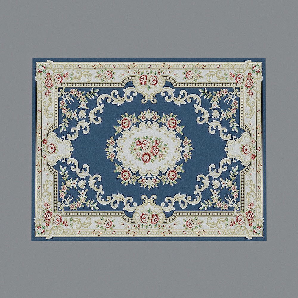Vintage Floral Carpet 3D model